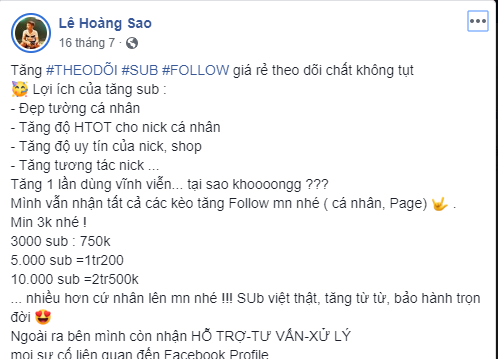 Dịch vụ tăng theo dõi (tăng sub, tăng follow…) Dịch vụ tăng theo dõi (tăng sub, tăng follow…)