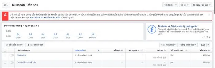 Tài khoản bị khóa fb Tài khoản bị khóa fb