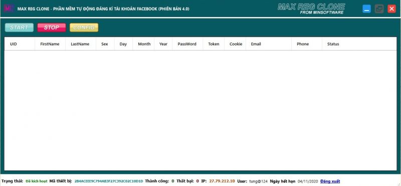 Max Reg Clone – Phần mềm tự động tạo nick facebook ảo hàng loạt