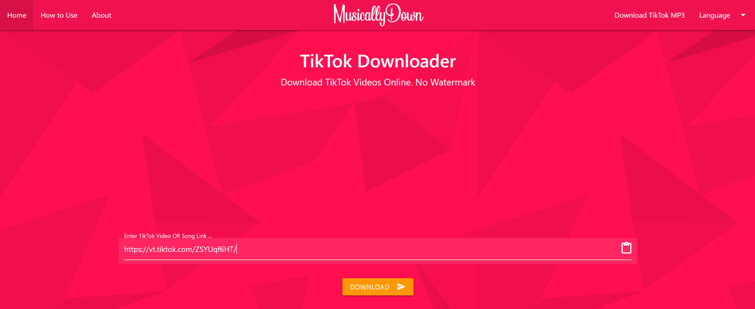 Cách Download Video Tiktok Không Logo - Sử Dụng MusicallyDown