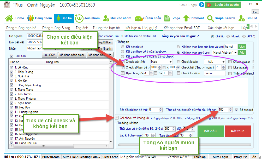 Tool Tự Động Kết Bạn Facebook FPlus 