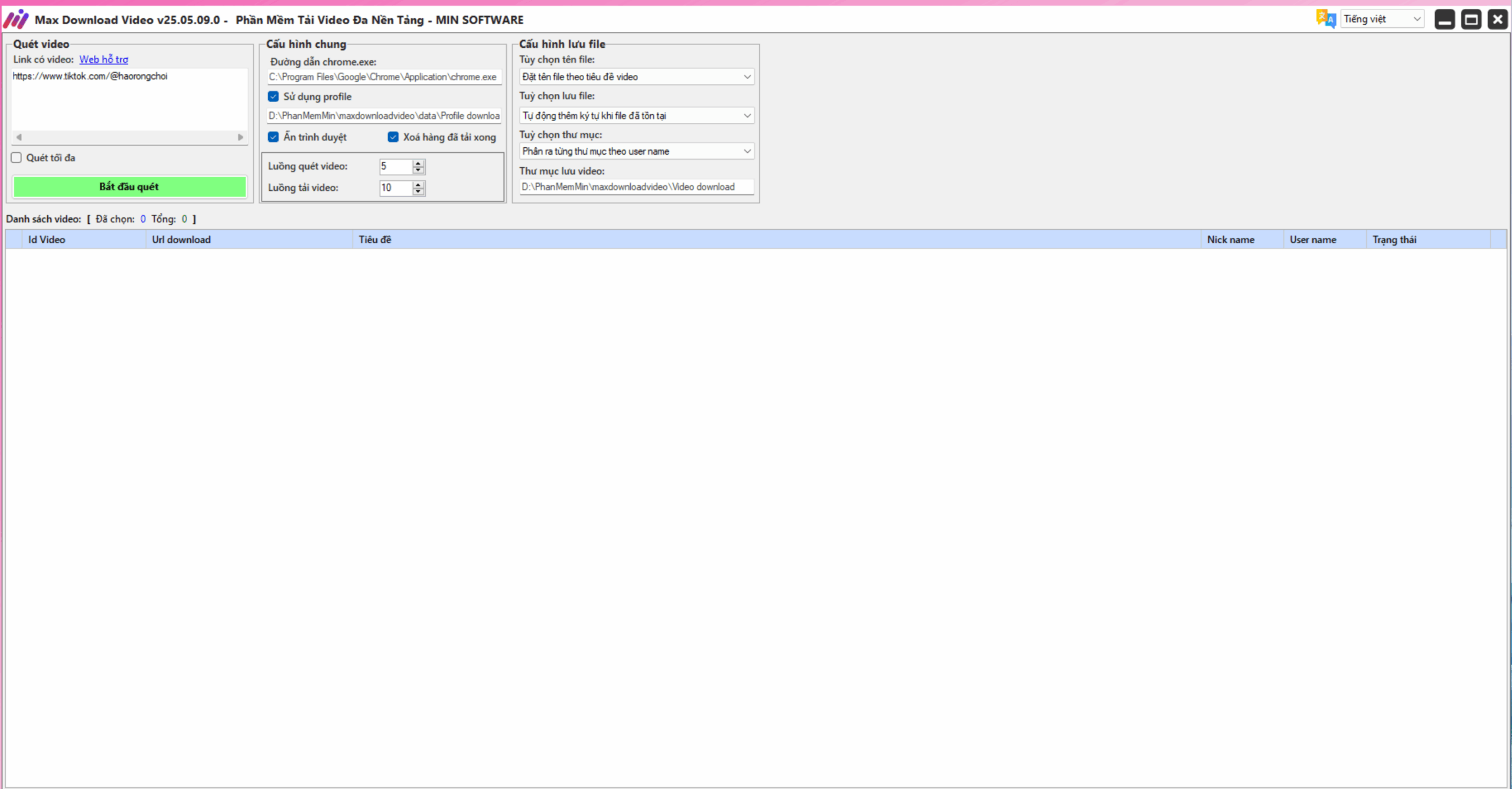 MaxDownload Video – Phần Mềm Tải Video Đa Nền Tảng Không Dính Watermark Mới Nhất 2025 2 Dán link bạn cần tải video vào phần mềm Maxdownload Video