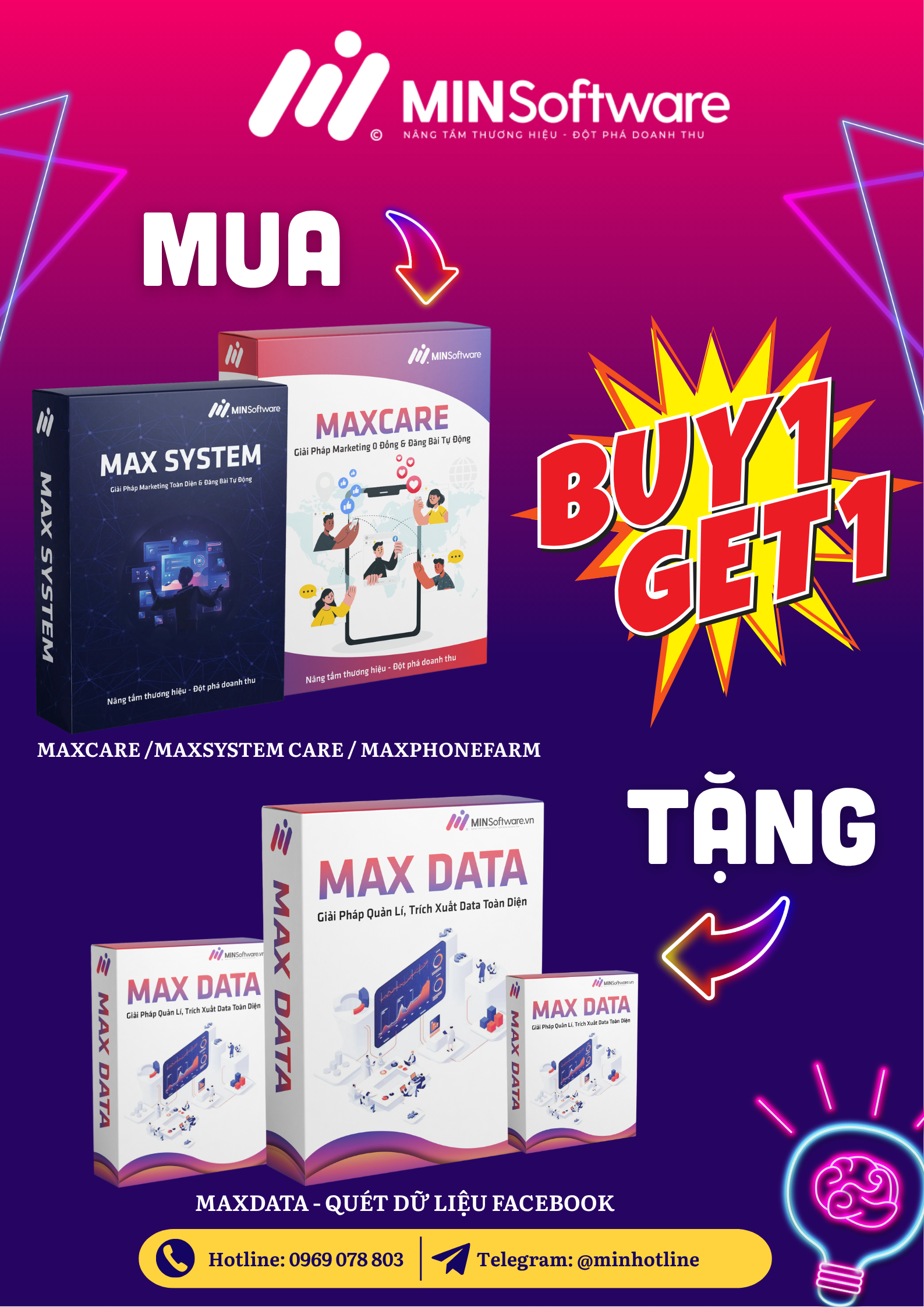 Khuyến Mãi MINSoftware: Ưu Đãi Đặc Biệt - Tặng Ngay Key MaxData 1 Tháng 1 Khuyến Mãi Minsoftware: Ưu Đãi Đặc Biệt Tặng Ngay Key Maxdata 1 Tháng