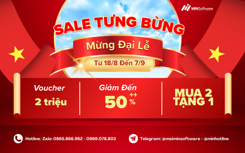 Sale KhỦng MỪng ĐẠi LỄ 2/9 – Ưu ĐÃi TỚi 50% CÙng Minsoftware