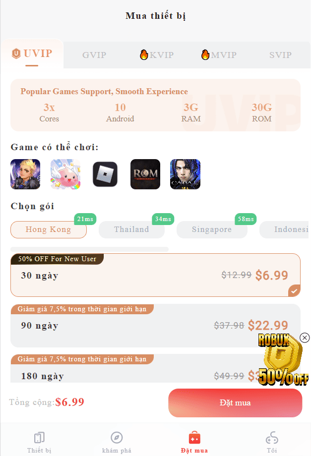 Bảng giá UG Phone