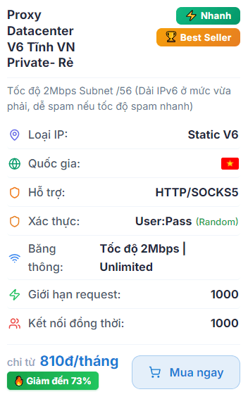 Proxy Nuôi Tài Khoản Facebook 2026 Dùng Loại Nào Tốt Nhất ?