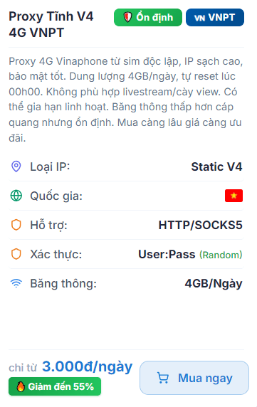 Proxy Nuôi Tài Khoản Facebook 2026 Dùng Loại Nào Tốt Nhất ?